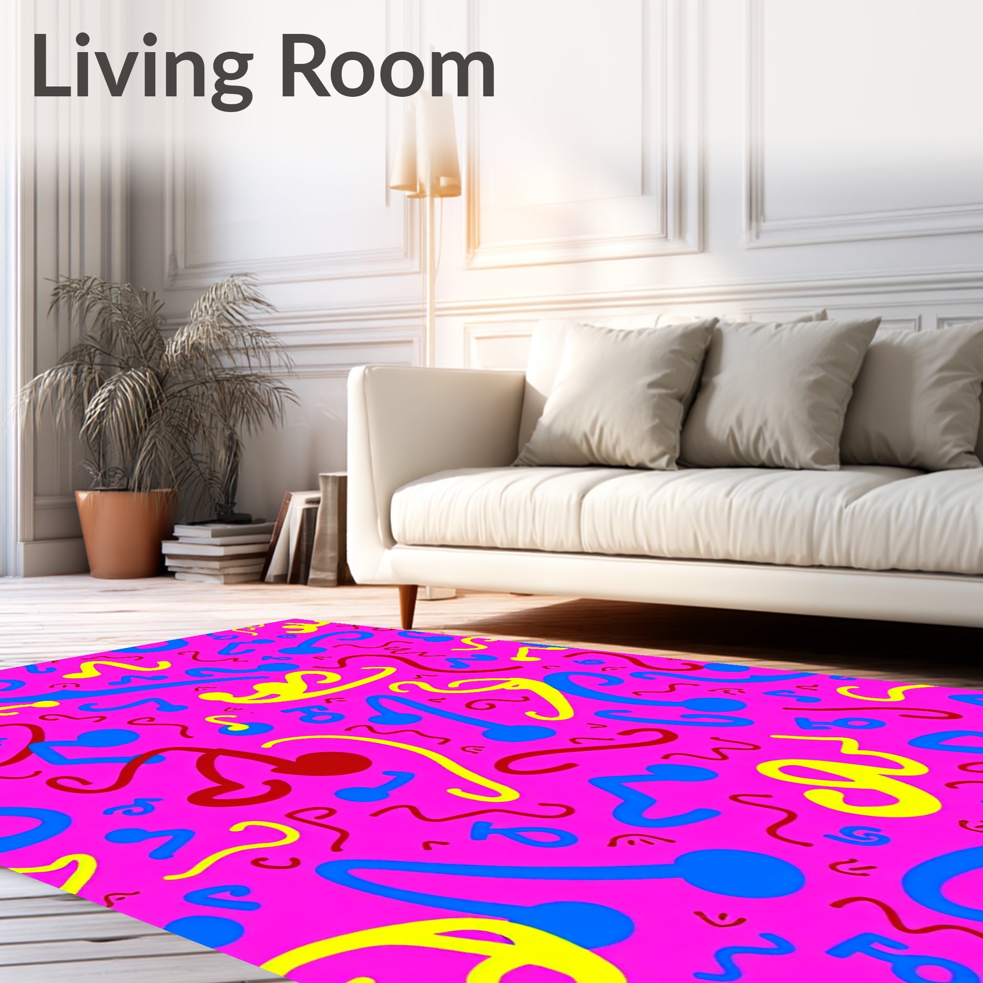 Funky Swirls And Notes Rug