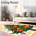 Whimsical Forest Friends Christmas Tree Rug