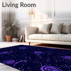 Cosmic Spiral Galaxy Night Rug