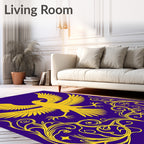 Golden Eagle Purple Floral Accents Rug