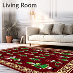 Nutcracker Soldiers Cherry Red Border Rug