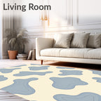 Soft Blue Organic Cloud Shapes Rug