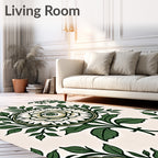 Ornate Verdant Leaf Bloom Rug