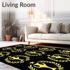 Golden Trophy Laurel Wreath Repeat Rug