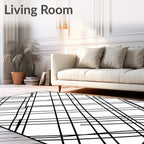 Intersecting Lines Diagonal Grid Rug