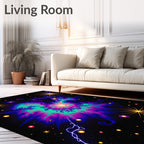 Cosmic Nebula Burst With Stars Rug