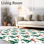 Green Forest Red Dancer Yellow Stars Rug