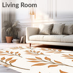 Warm Tan Autumn Branch Foliage Rug