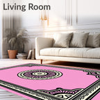 Pale Rose Mandala Framing 4 words, 22 characters Rug