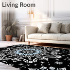 Intricate Lace Snowflake Mandalas Rug