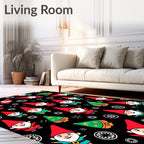 Festive Gnome Christmas Tree Collage Rug