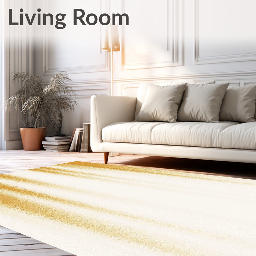 Amber Vertical Streaked Abstract Rug