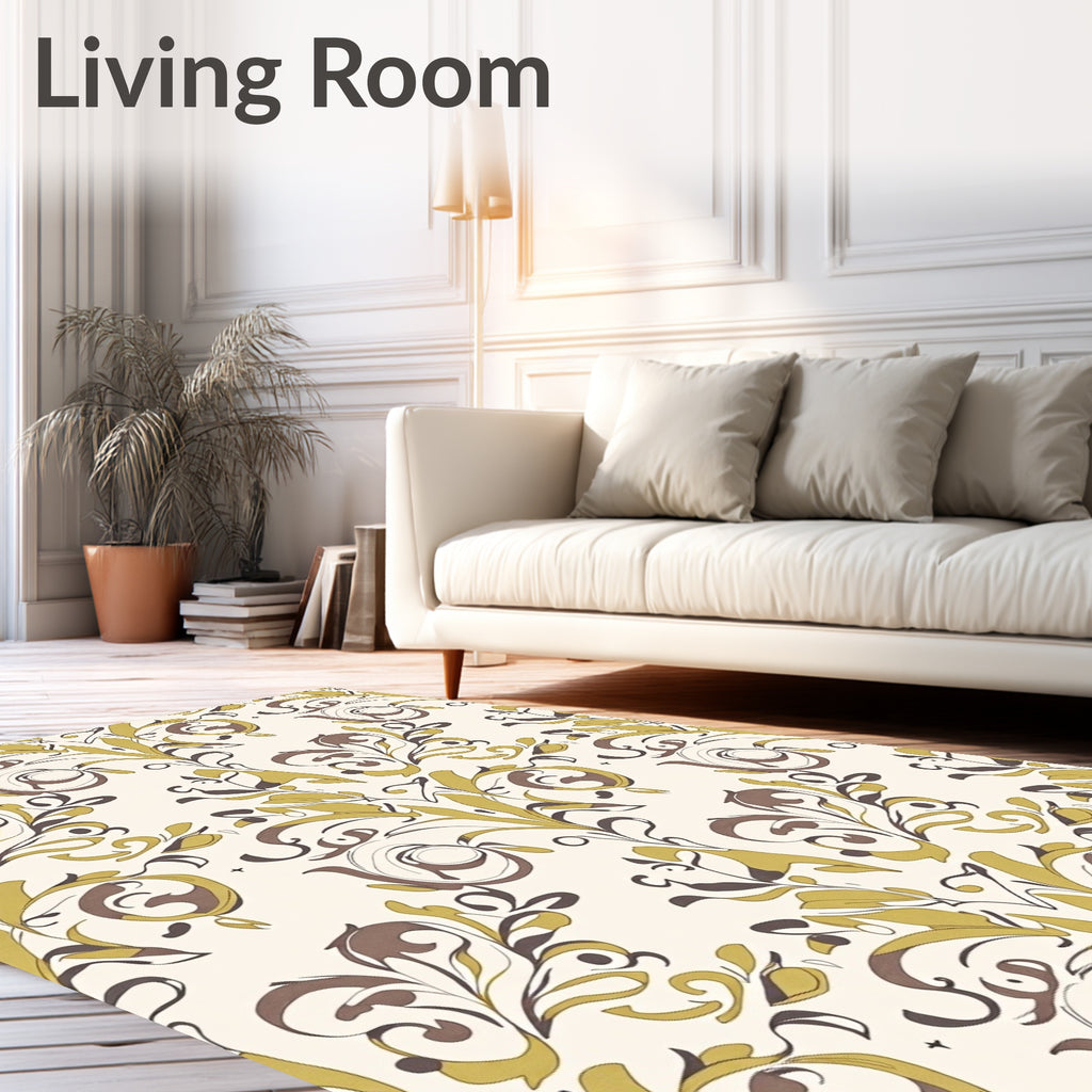 Earthy Antique Swirl Flora Rug