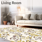Earthy Antique Swirl Flora Rug