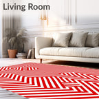 Stripe Ribbon Abstract Illusion Rug