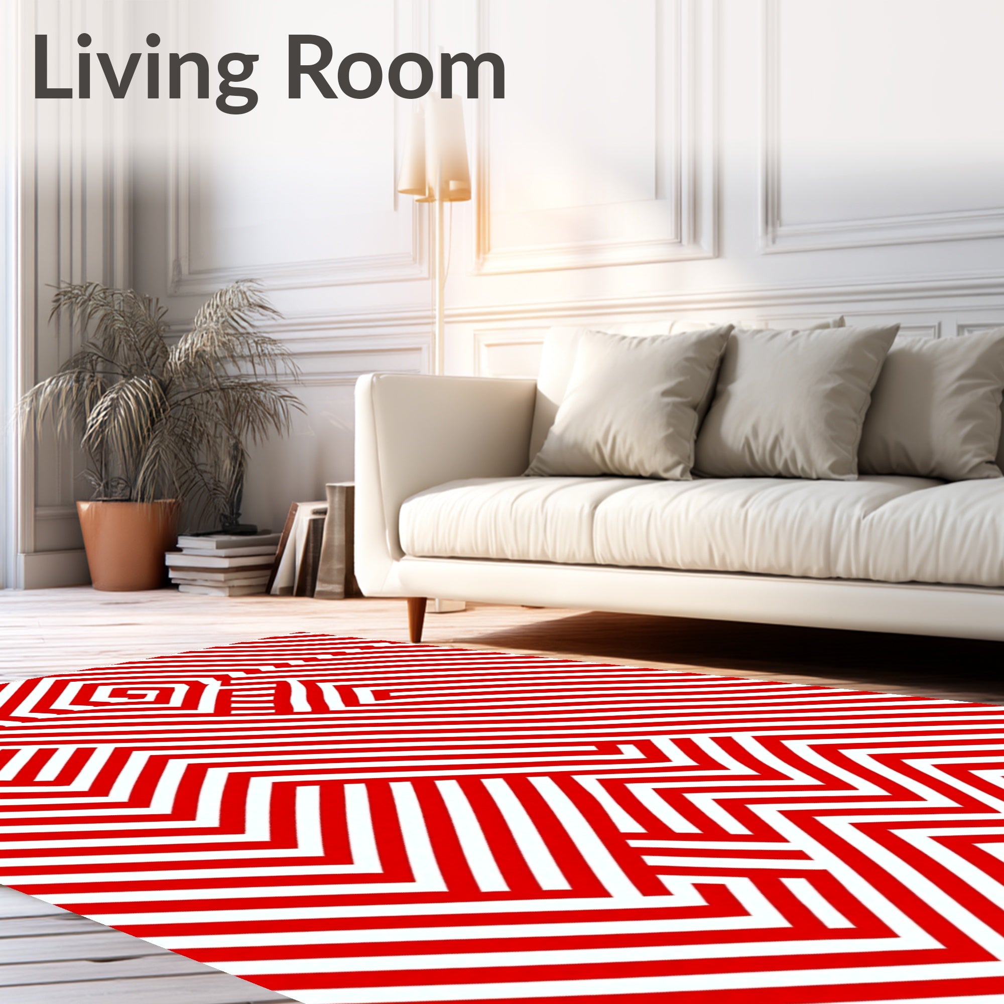 Stripe Ribbon Abstract Illusion Rug