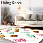 Sweet Treats Ice Pop And Cookie Rug