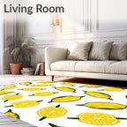 Yellow Citrus Fruit Scattered Arrangement Rug