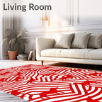 Red Dog Waves Rug