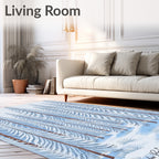 Winter Snow Covered Evergreen Forest Rug