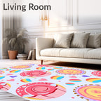 Sweet Treats Rainbow Heart Sprinkle Rug