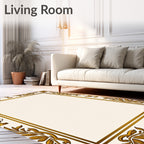 Golden Laurel Trophy Border Rug