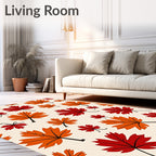 Autumn Maple Leaf Fall Colors Rug