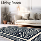 Navajo Inspired Geometric Maze Rug
