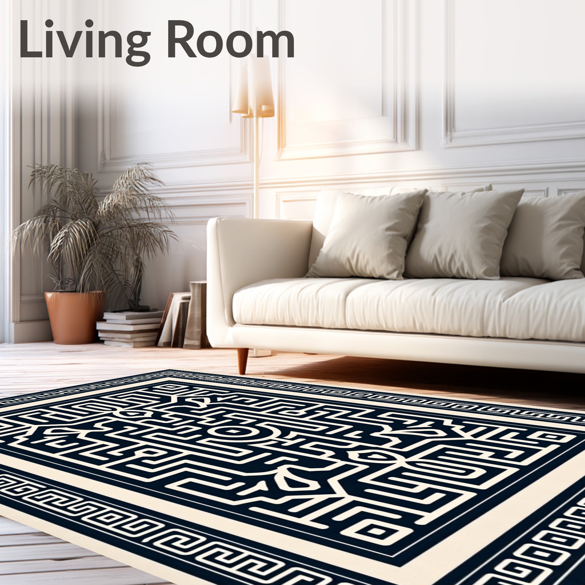 Navajo Inspired Geometric Maze Rug