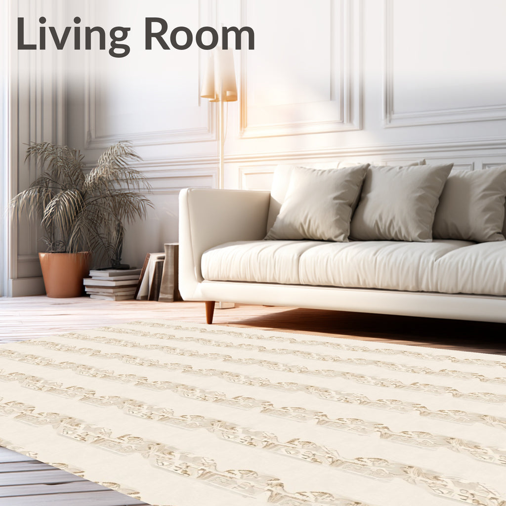 Ancient Egyptian Hieroglyphics Stripe Rug