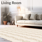 Ancient Egyptian Hieroglyphics Stripe Rug