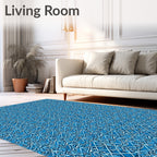 Deep Blue Intertwined Celtic Knot Rug