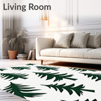 Deep Green Evergreen Forest Scatter Rug