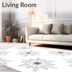 Winter Snowflake Lace Repeat Rug