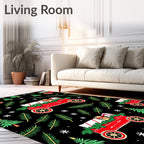 Classic Red Christmas Car Gifts Rug