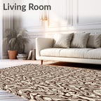 Art Nouveau Sepia Organic Flow Rug