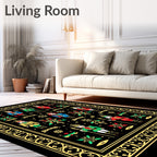 Black Nutcracker Soldier Royal Border Rug
