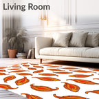 Fiery Orange Paisley All Over Rug