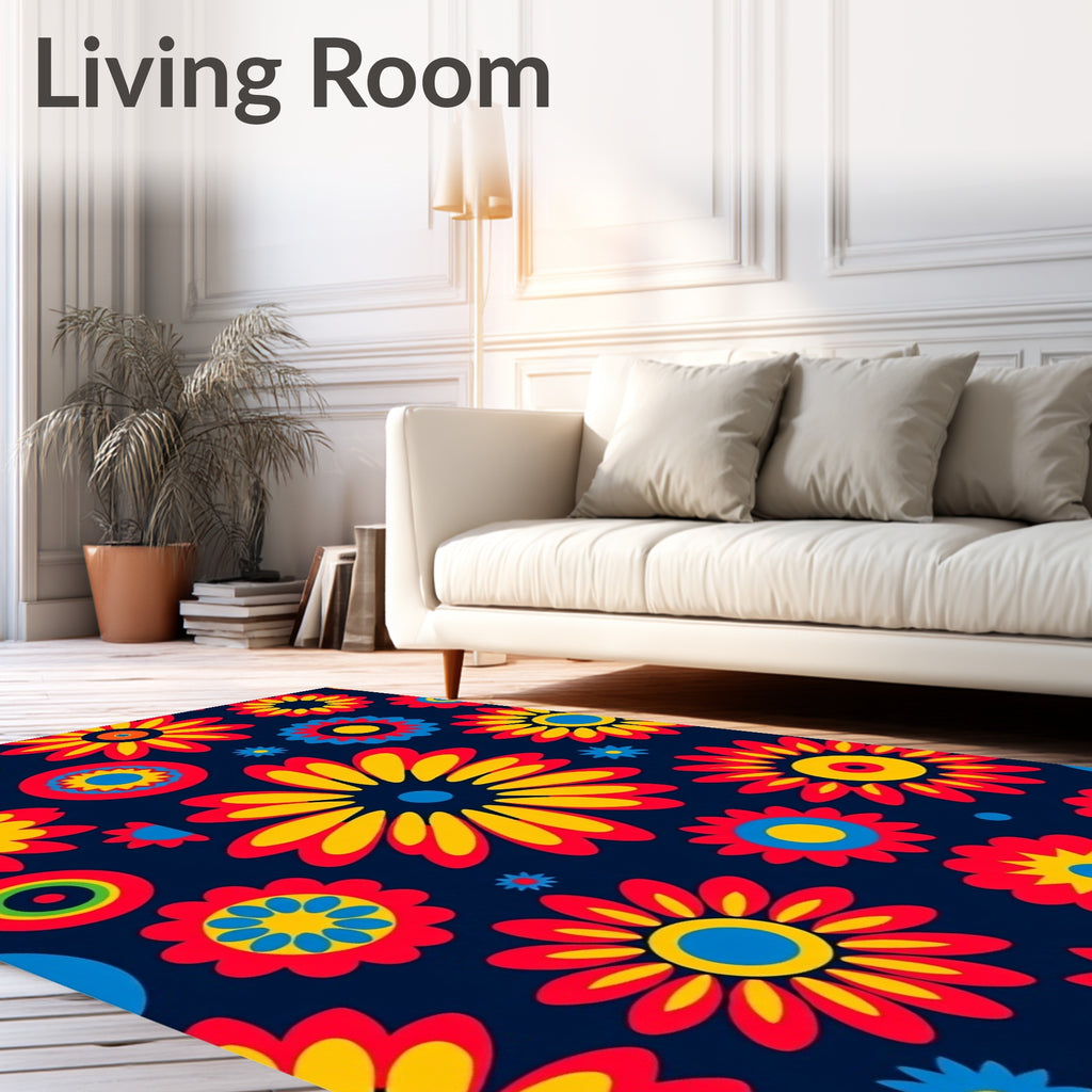 Retro Pop Floral Burst Rug