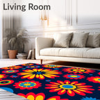 Retro Pop Floral Burst Rug