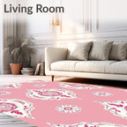Pink and Cream Mandalas Rug