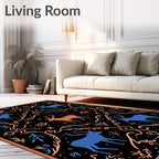 Rustic Deer Woodland Forest Symmetry Rug