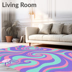 Pastel Swirl Jellyfish Swirl Rug