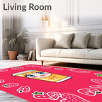 Anime Strawberry Cup Border Rug