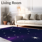 Night Sky Stars Swirl Rug
