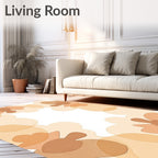 Soft Tan Floral Cloud Rug