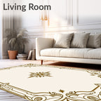 Ornate Gold Border Starburst Rug