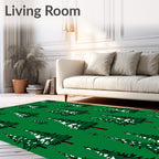 Emerald Forest Pine Trees Rug