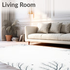 Winter Pinecone Snowflakes Border Rug