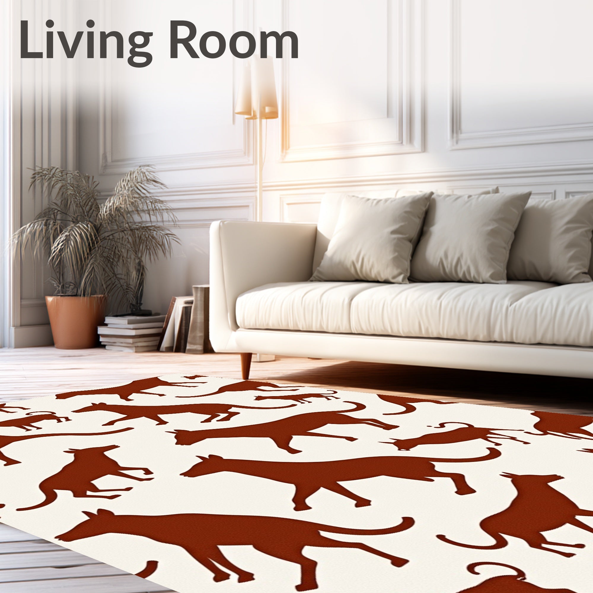 Brown Silhouette Canine Park Companion Rug
